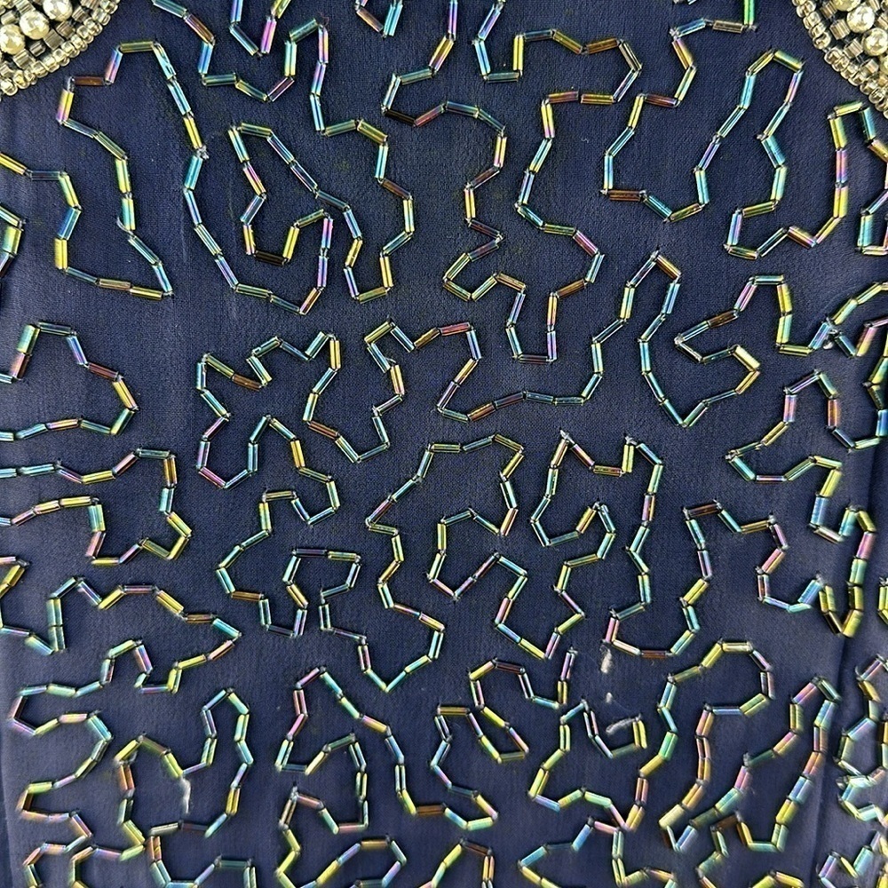 Vintage Lawrence Kazar Beaded Cocktail Dress - Picture 10 of 15